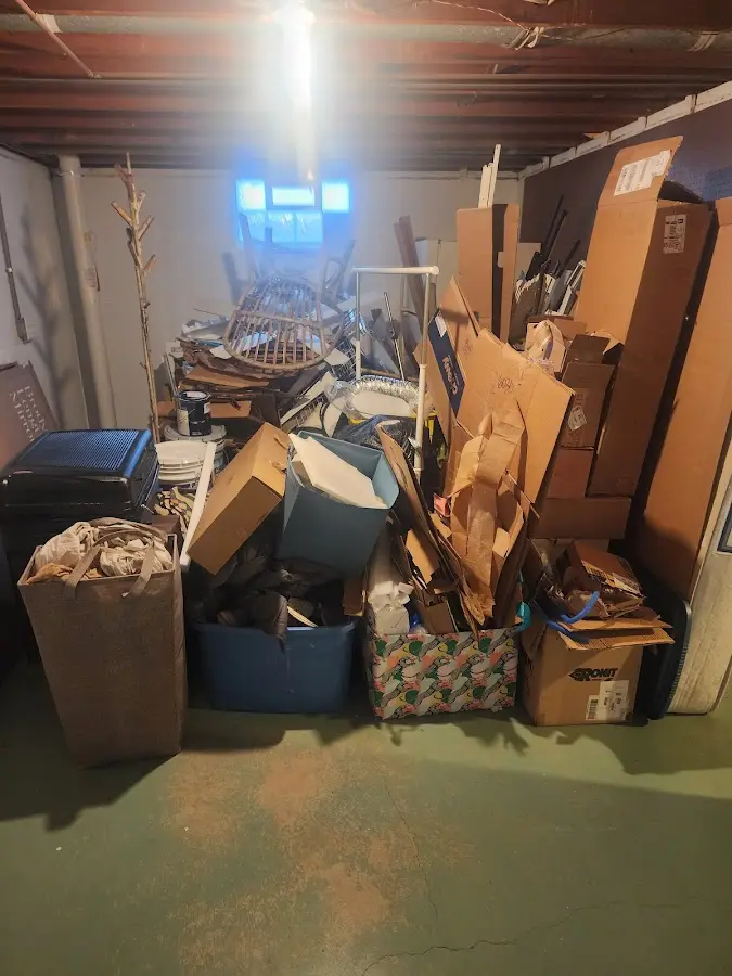 Roll-off dumpster container at job site for Yard Waste Dumpster Rental in Edwardsville